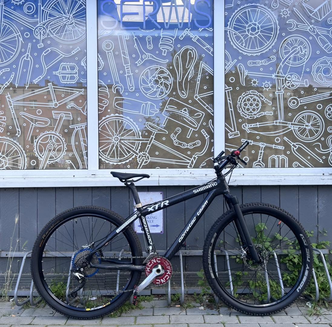 Rower Corratec w stylu retro przed serwisem